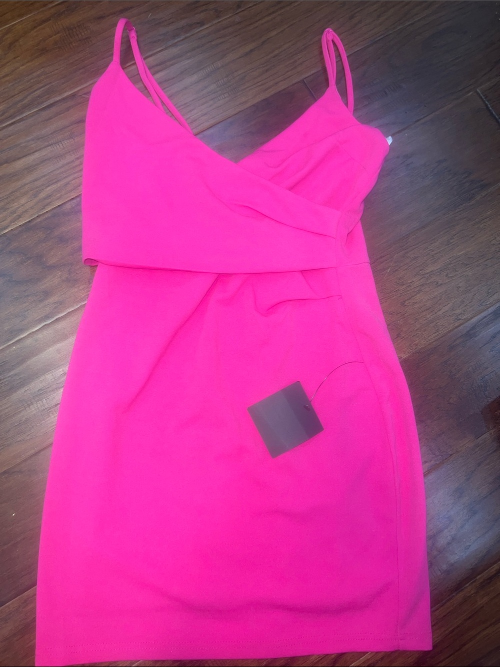 Lulu's Vibrant Hot Pink Spaghetti-Strap Mini Dress